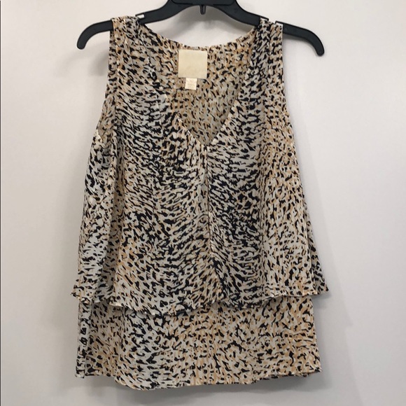 McGinn sleeveless blouse. 100% silk - Picture 1 of 4